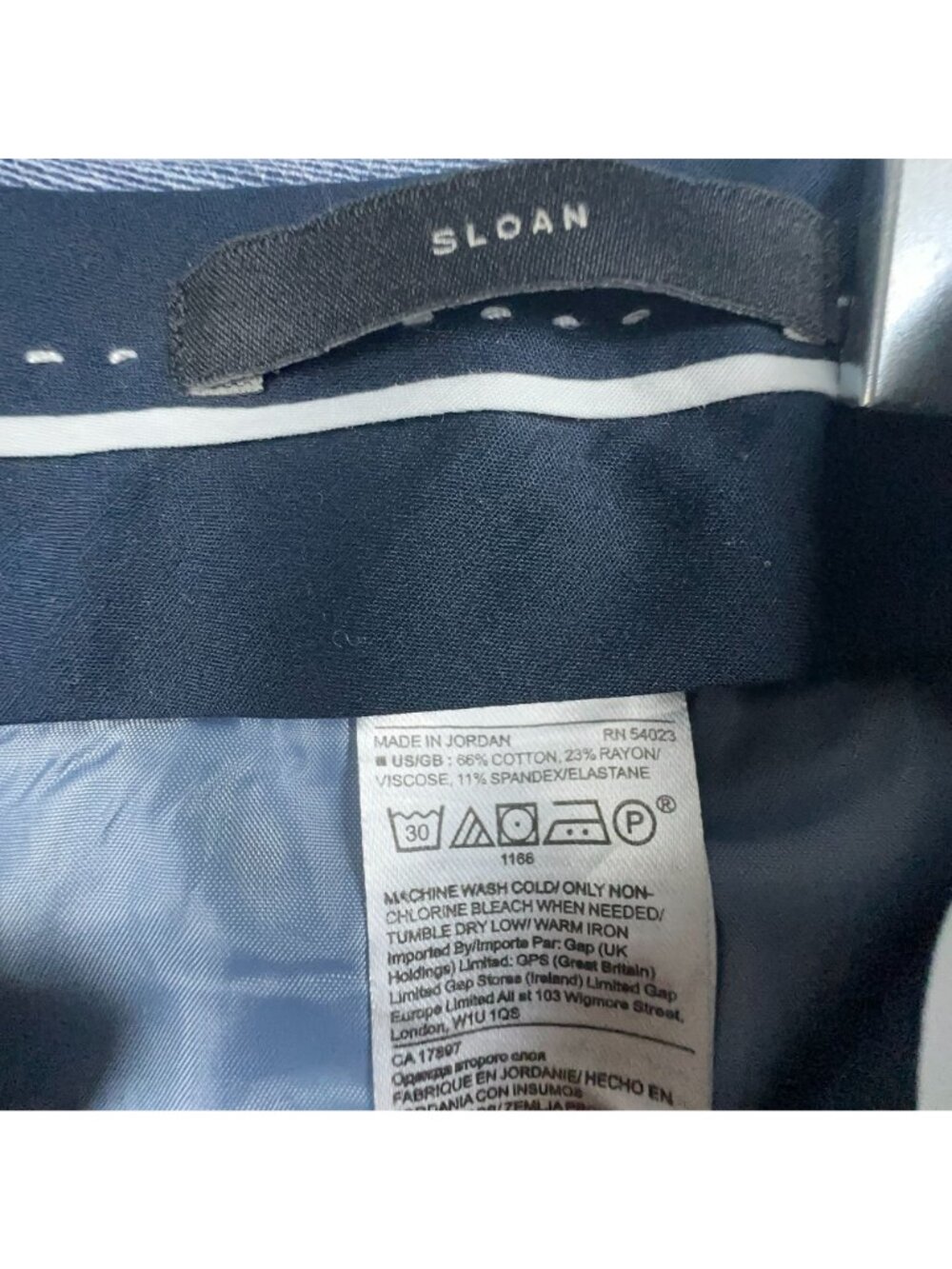 Banana Republic Sloan Ankle Pants Size 6 Large Blue Light Wash Stretch - Picture 7 of 13